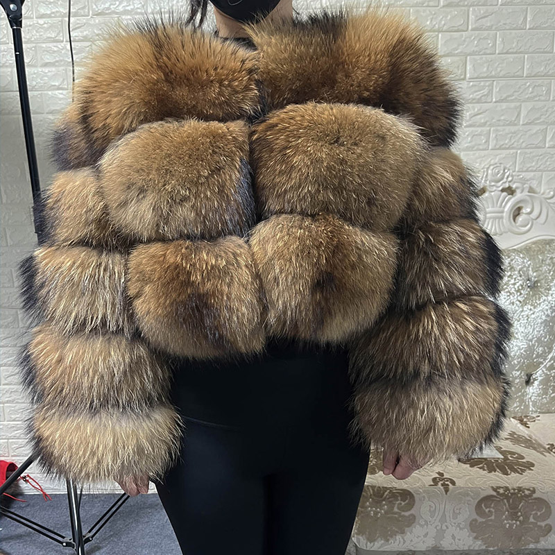 Winter Clothing Items - Plus Size Tops Brown Fur Maomaokong