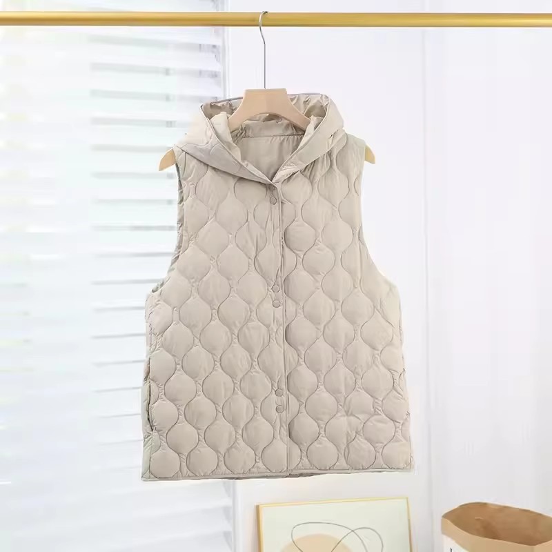 Down Vest Ultralight - Hooded Down Waistcoat Jacket Autumn Winter