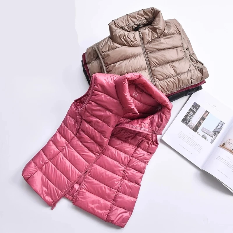 Down Vest Ultralight - Women Sleeveless Short Puffer Jacket2025 New