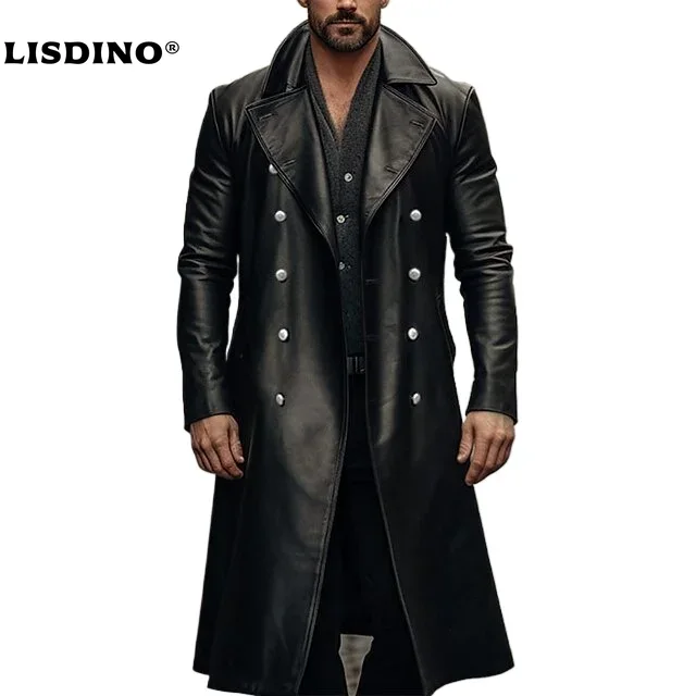 Winter Clothing Items - Leather Jacket Men Winter Fleece Motorcycle