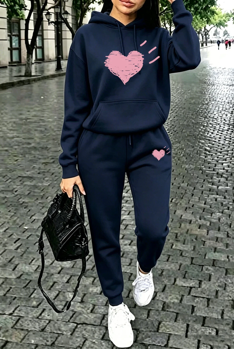 Winter Clothing Items - Womens Tracksuit Street Casual Sweatshirts Sportswear