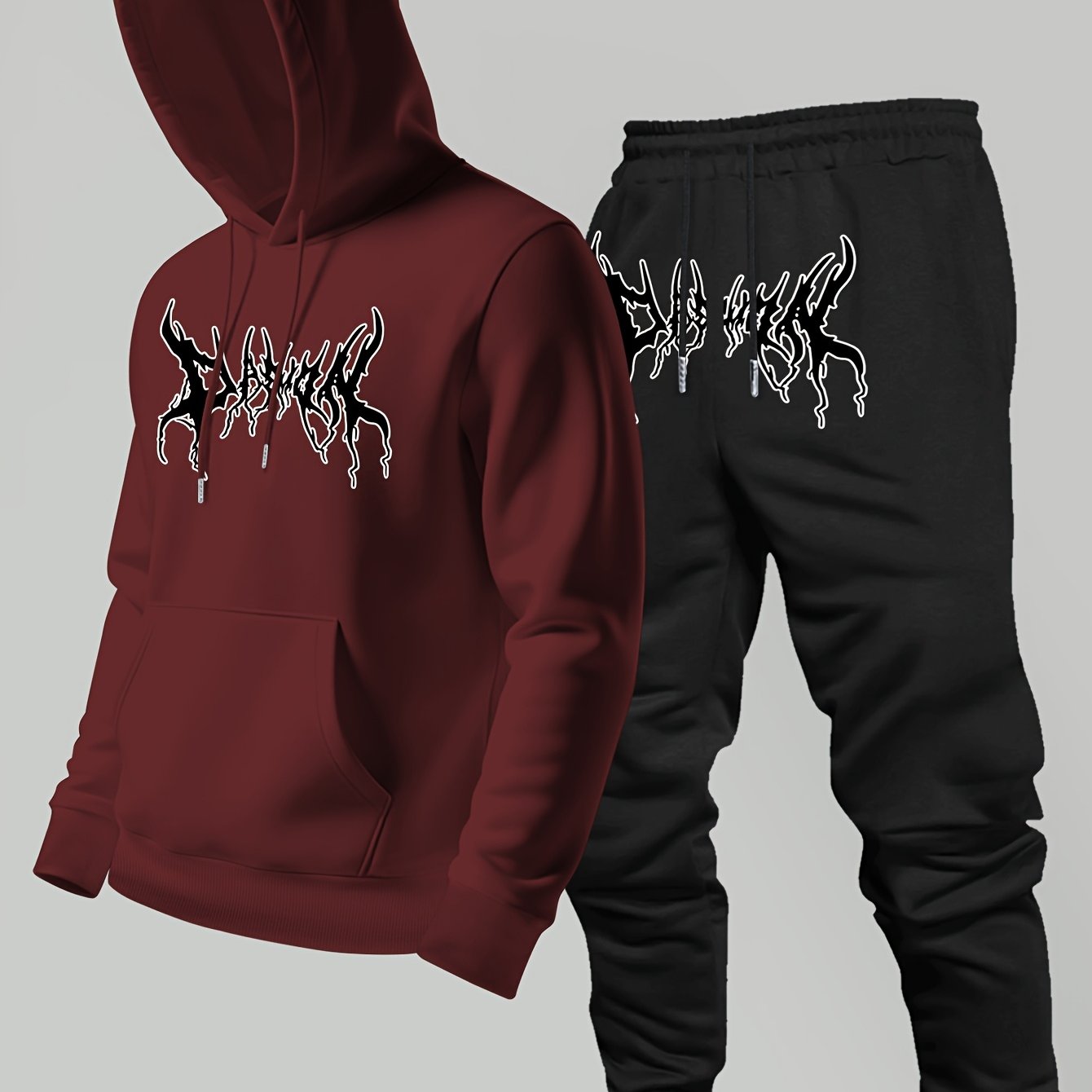 Winter Clothing Trends - Street trend brand printed hooded sweatshirt