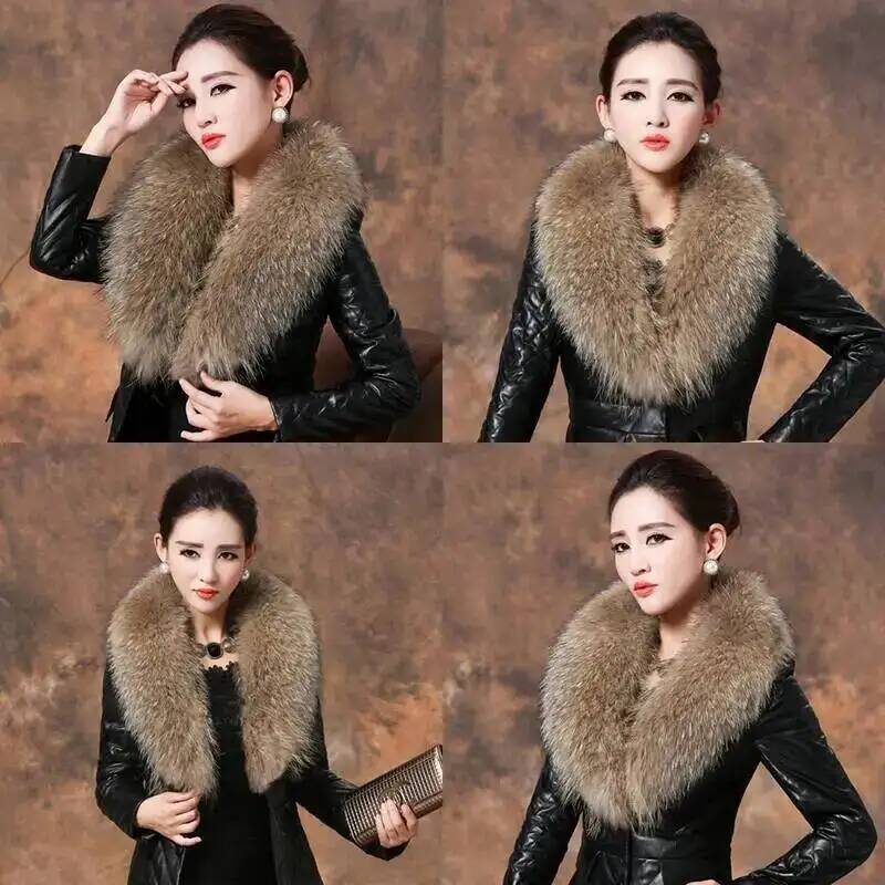 Natural Raccoon Fur Collar Rea - огляд і ціна Winter Clothing Items