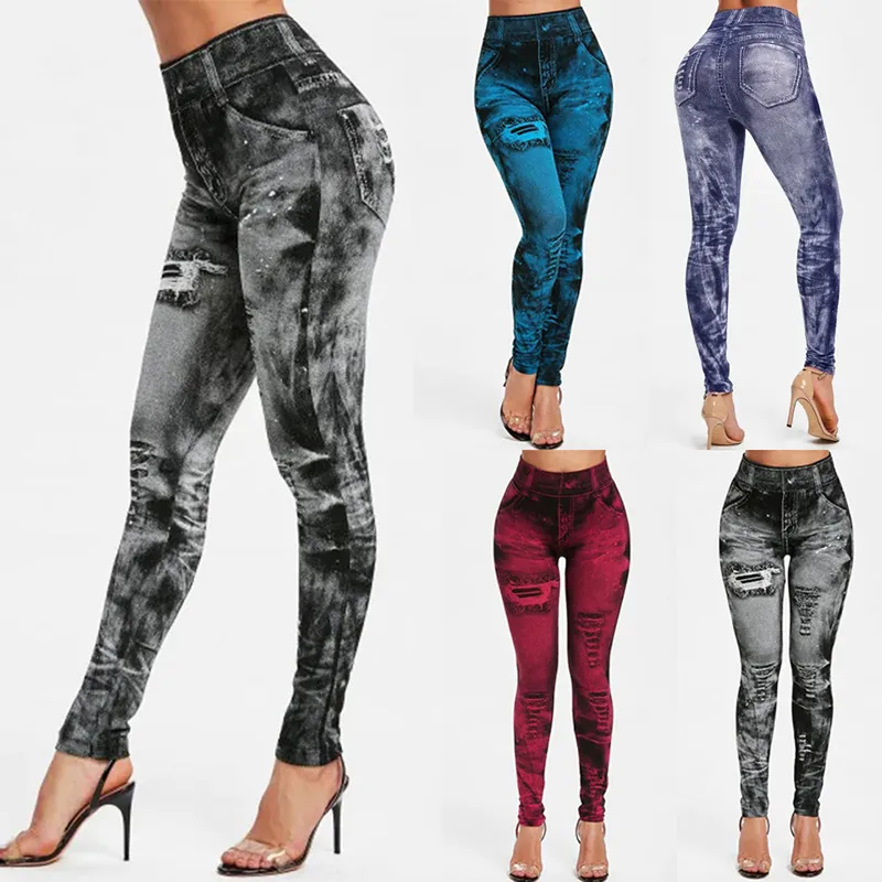 Women Imitation Jeans Stretch  - огляд і ціна Winter Clothing On Sale