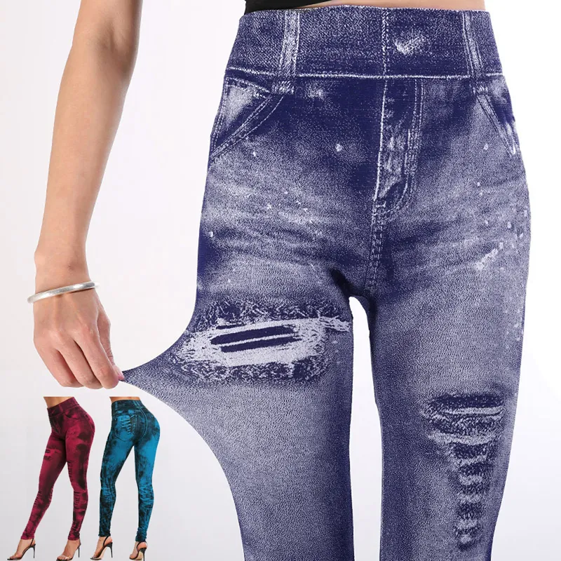 Women Imitation Jeans Stretch  - огляд і ціна Winter Clothing On Sale