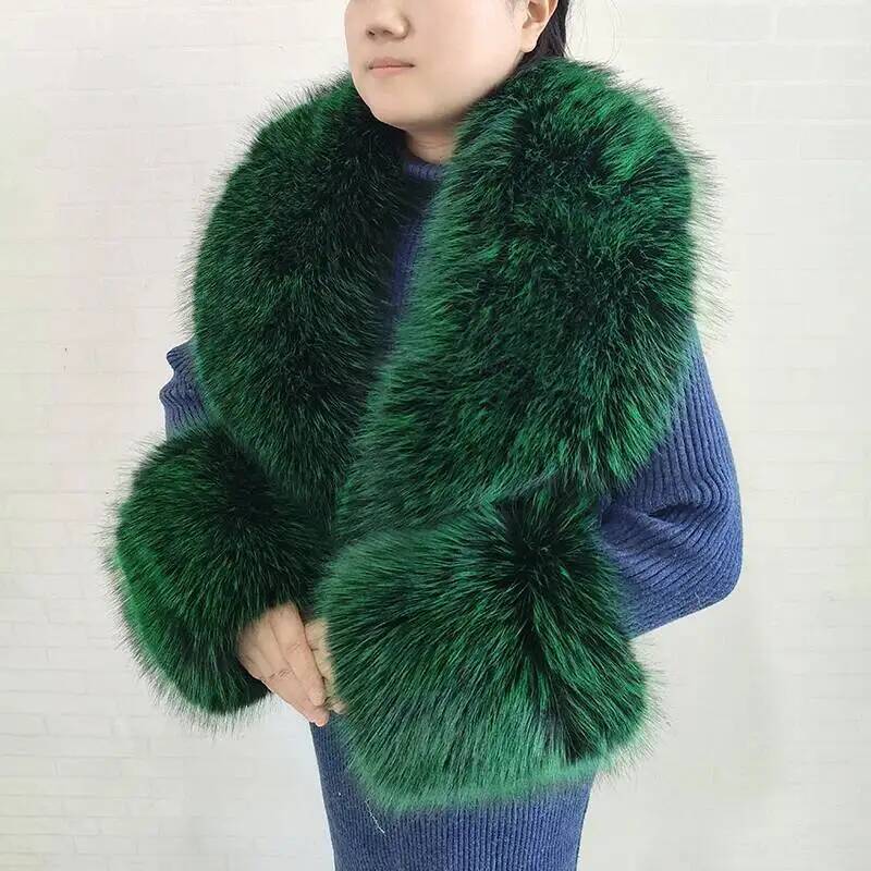 Large Women Faux Fox Fur Scarf - огляд і ціна Winter Clothing Items