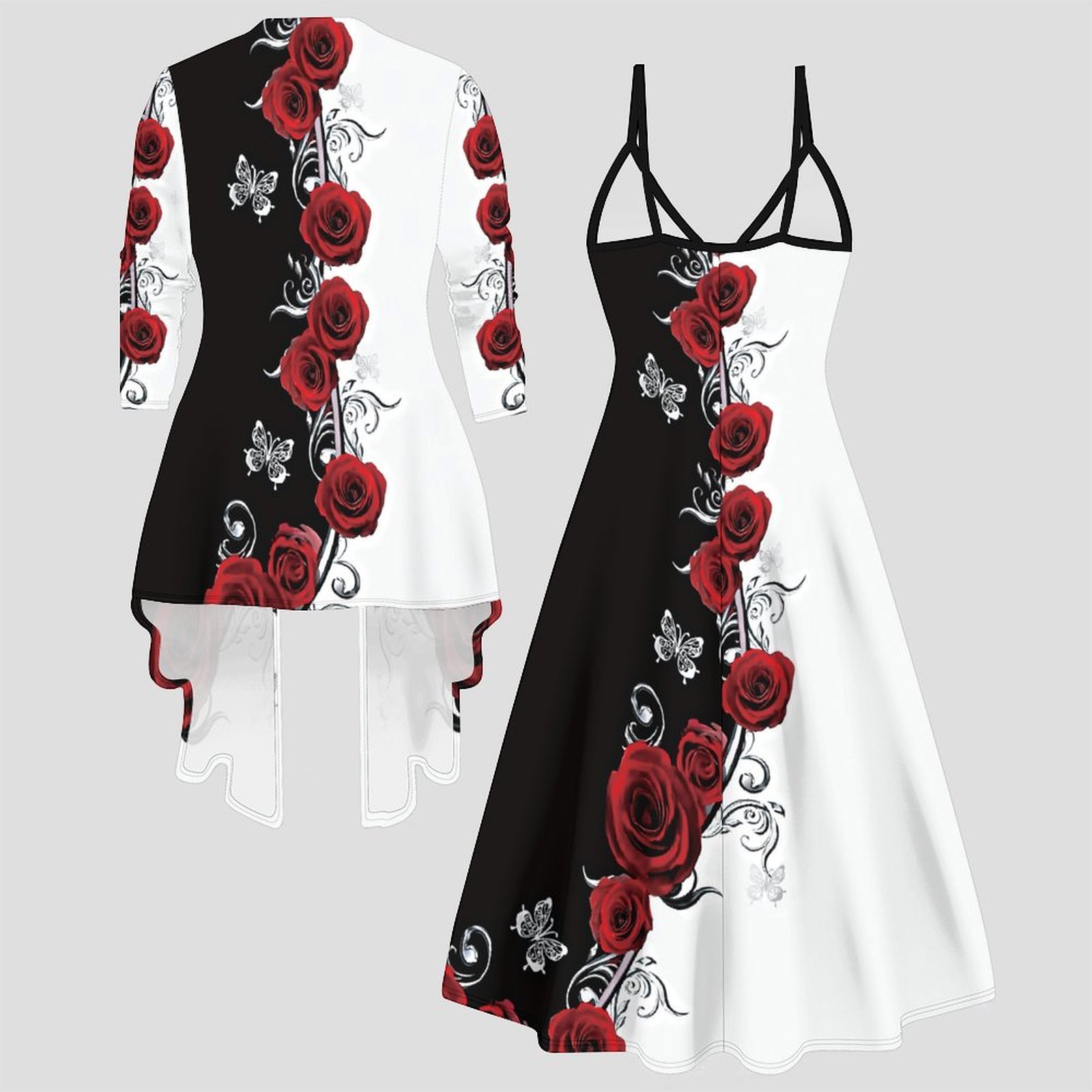 Print Two Piece Set Women Midi - огляд і ціна Winter Clothing Items